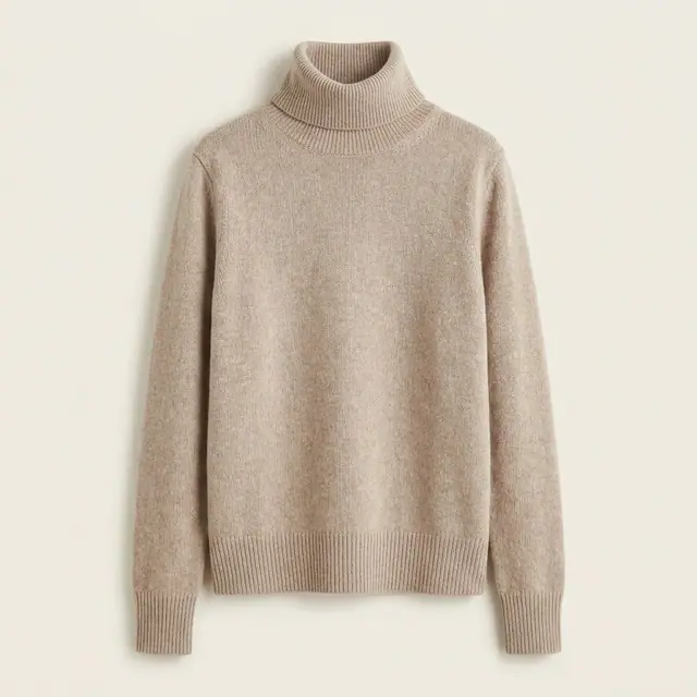 An oatmeal knit sweater, one of the close matches.